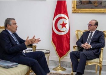 Elyes Fakhfakh reçoit Tarak Chérif, Président de la CONECT