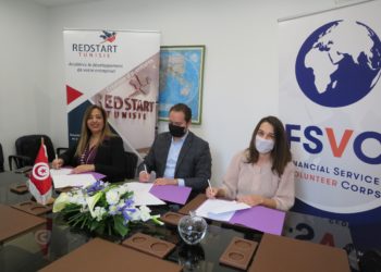 RedStart Tunisie et Damya signent un partenariat avec Financial Services Volunteer Corps