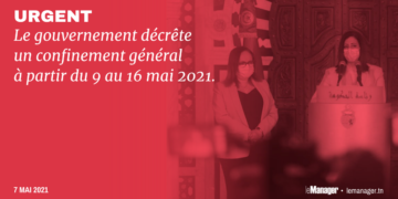 Urgent: la Tunisie annonce un confinement général du 9 au 16 mai 2021