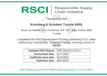Pour la première fois, une entreprise tunisienne obtient le label Responsible Supply Chain Initiative