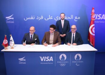 Partenariat entre Ayoub Hafnaoui, La Poste et Visa