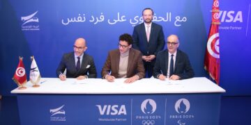 Partenariat entre Ayoub Hafnaoui, La Poste et Visa