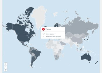 Voici la liste des 71 destinations où les Tunisiens peuvent voyager sans visa