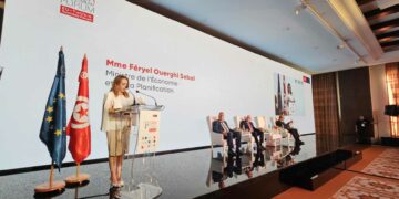 La ministre de l'Economie et de la Planification, Feryel Ouerghi,