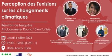Invitation présentation résultats Afrobarometer changement climatique