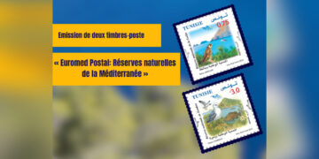 Deux nouvelles émissions de timbres-poste sur le thème «Euromed Postal: réserves naturelles de la Méditerranée»