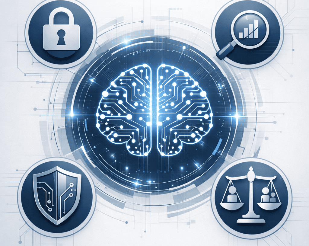 La protection de la vie privée, la transparence, la sécurité et l’équité sont au cœur de la gouvernance de l’intelligence artificielle dans les entreprises.